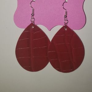 Faux leather earrings
